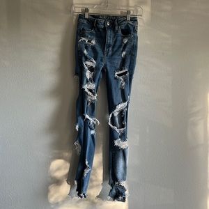 American Eagle jeans very holy  size 0